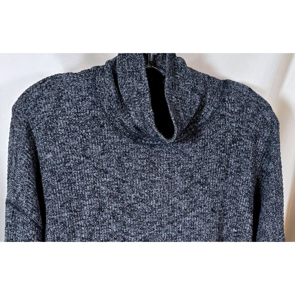 J. Crew Womens Blue Gray‎ Long Sleeve Fine-Ribbed Turtleneck Sweater Size Large